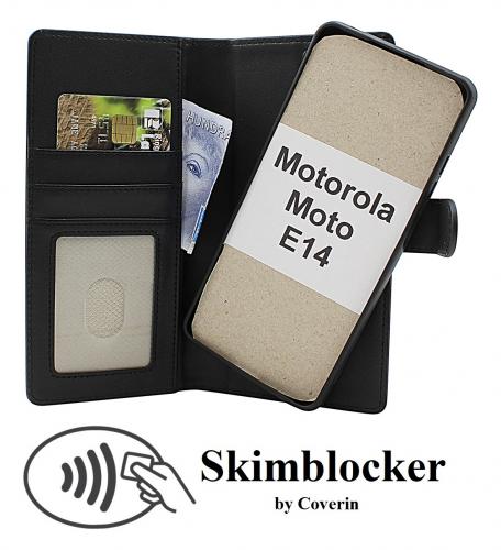 Skimblocker Motorola Moto E14 Magnet Lommebok Deksel