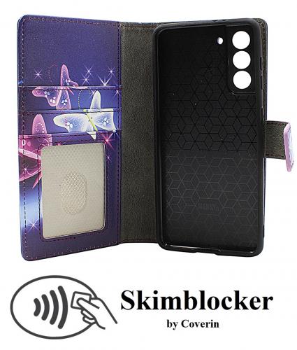 Skimblocker Samsung Galaxy S21 5G Magnet Lommebok Deksel Design