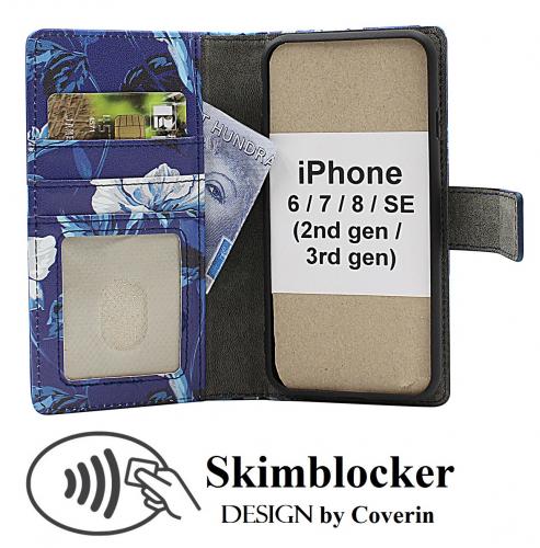 Skimblocker iPhone 6s/7/8/SE (2nd/3rd Gen.) Magnet Lommebok Deksel Design