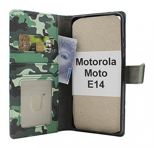 Skimblocker Motorola Moto E14 Lommebok Deksel Design