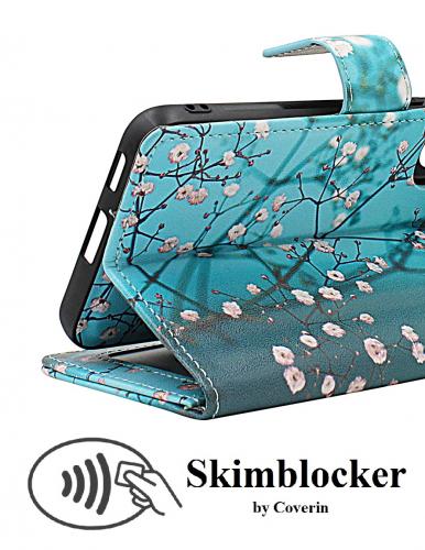 Skimblocker Samsung Galaxy S22 5G Magnet Lommebok Deksel Design