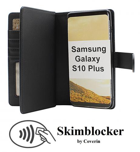 Skimblocker Samsung Galaxy S10 Plus XL Magnet Lommebok Deksel