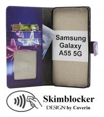 Skimblocker Samsung Galaxy A55 5G Lommebok Deksel Design