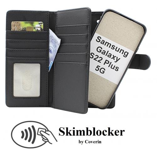 Skimblocker Samsung Galaxy S22 Plus 5G XL Magnet Lommebok Deksel