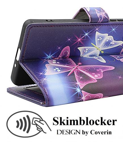 Skimblocker Samsung Galaxy S21 FE 5G Magnet Lommebok Deksel Design