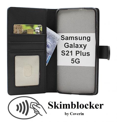 Skimblocker Samsung Galaxy S21 Plus 5G Magnet Lommebok Deksel