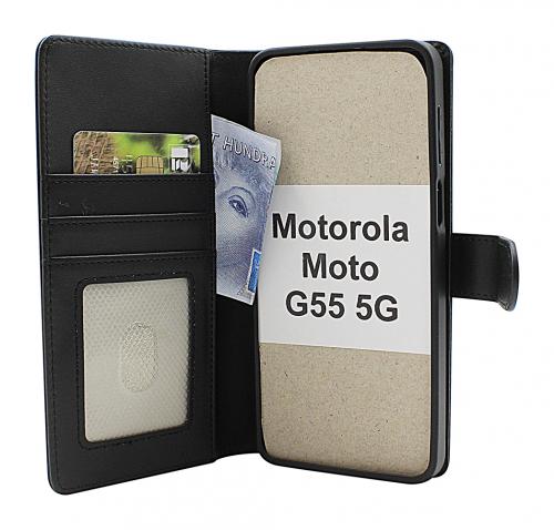 Skimblocker Motorola Moto G55 5G Magnet Lommebok Deksel