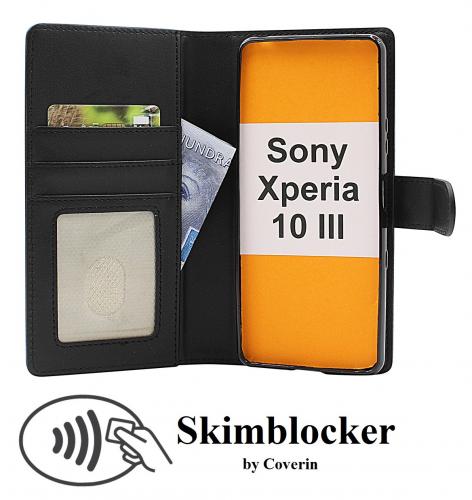 Skimblocker Sony Xperia 10 III Magnet Lommebok Deksel