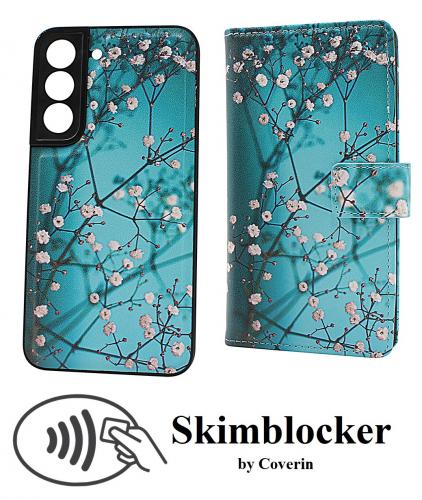 Skimblocker Samsung Galaxy S22 5G Magnet Lommebok Deksel Design