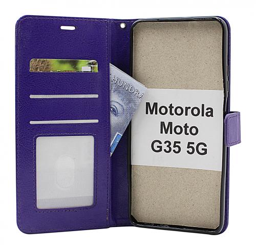 Crazy Horse Motorola Moto G35 5G Lommebok Deksel