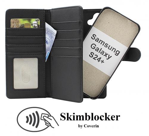 Skimblocker Samsung Galaxy S24 Plus 5G XL Magnet Lommebok Deksel