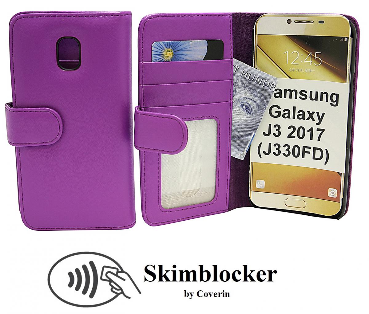 Skimblocker Lommebok-etui Samsung Galaxy J3 2017 (J330FD)