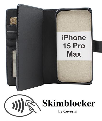 Skimblocker iPhone 15 Pro Max XL Magnet Lommebok Deksel