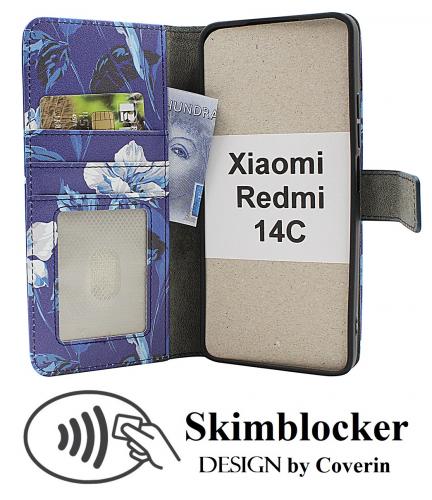 Skimblocker Xiaomi Redmi 14C Lommebok Deksel Design