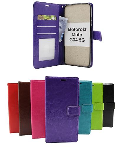 Crazy Horse Wallet Motorola Moto G34 5G