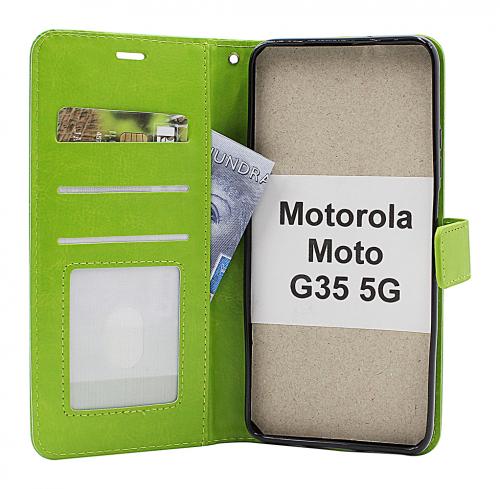 Crazy Horse Motorola Moto G35 5G Lommebok Deksel