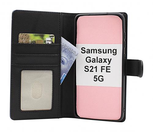 Skimblocker Samsung Galaxy S21 FE 5G Magnet Lommebok Deksel