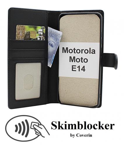 Skimblocker Motorola Moto E14 Magnet Lommebok Deksel