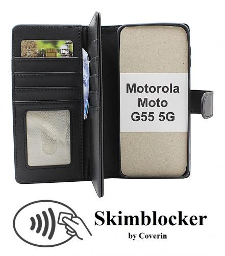 Skimblocker Motorola Moto G55 5G XL Lommebok Deksel