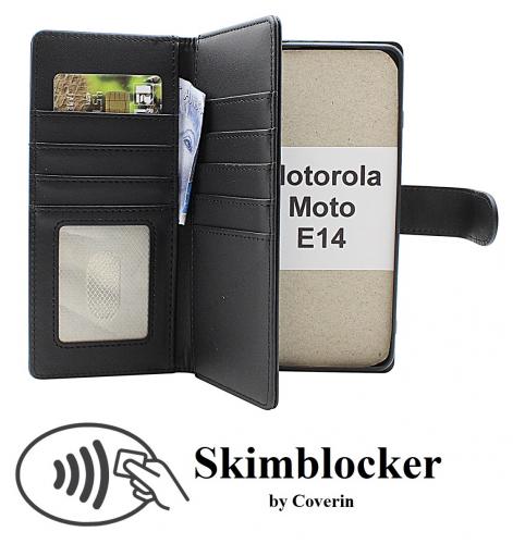 Skimblocker Motorola Moto E14 XL Magnet Lommebok Deksel