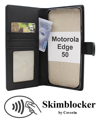 Skimblocker Motorola Edge 50 Magnet Lommebok Deksel