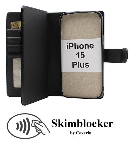 Skimblocker iPhone 15 Plus XL Magnet Lommebok Deksel