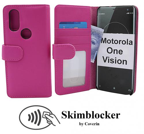 Skimblocker Lommebok-etui Motorola One Vision