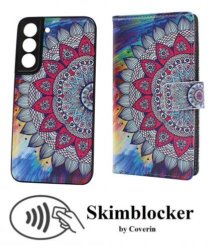 Skimblocker Samsung Galaxy S22 5G Magnet Lommebok Deksel Design