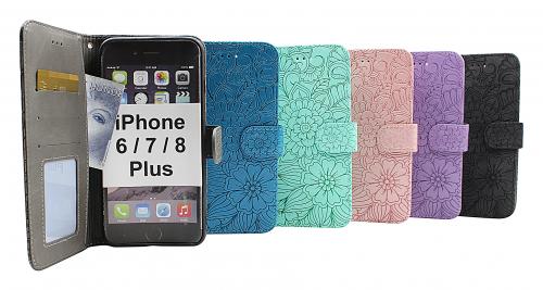 Flower Standcase Wallet iPhone 6 Plus / 7 Plus / 8 Plus