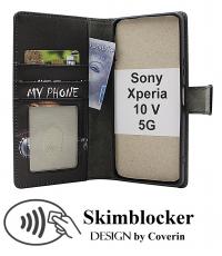 Skimblocker Sony Xperia 10 V 5G Lommebok Deksel Design