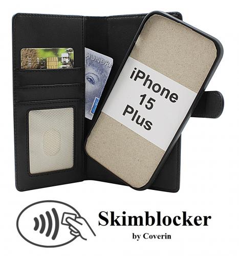 Skimblocker iPhone 15 Plus Magnet Lommebok Deksel