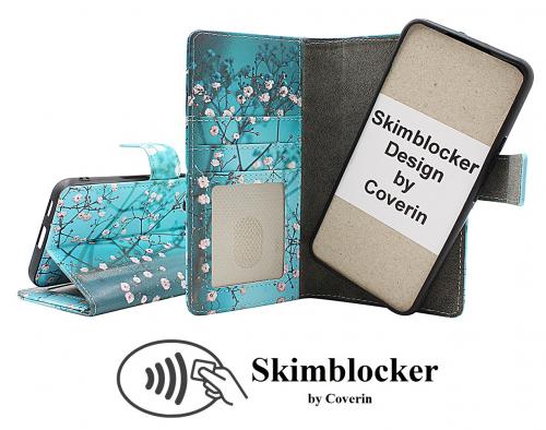 Skimblocker Samsung Galaxy S22 5G Magnet Lommebok Deksel Design