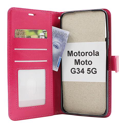 Crazy Horse Wallet Motorola Moto G34 5G