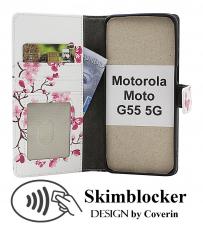 Skimblocker Motorola Moto G55 5G Lommebok Deksel Design