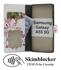 Skimblocker Samsung Galaxy A55 5G Lommebok Deksel Design