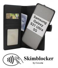 Skimblocker Samsung Galaxy S21 Ultra 5G Magnet Lommebok Deksel