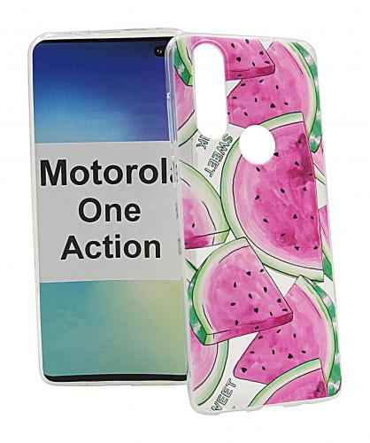 TPU Designdeksel Motorola One Action