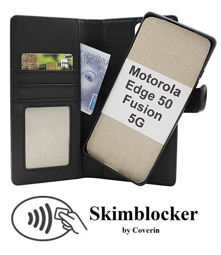 Skimblocker Motorola Edge 50 Fusion 5G Magnet Lommebok Deksel