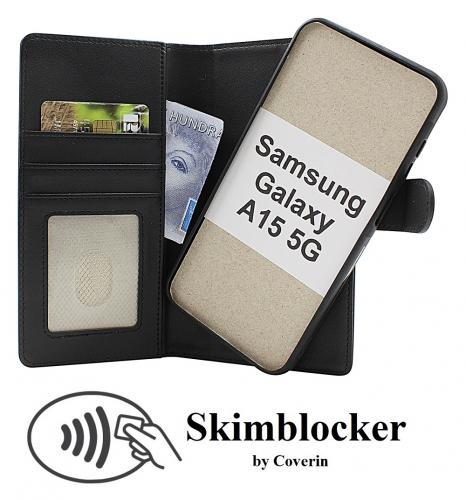 Skimblocker Samsung Galaxy A15 5G Magnet Lommebok Deksel