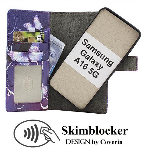 Skimblocker Samsung Galaxy A16 / A16 5G Magnet Lommebok Deksel Design