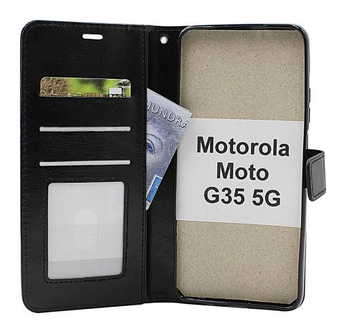 Crazy Horse Motorola Moto G35 5G Lommebok Deksel