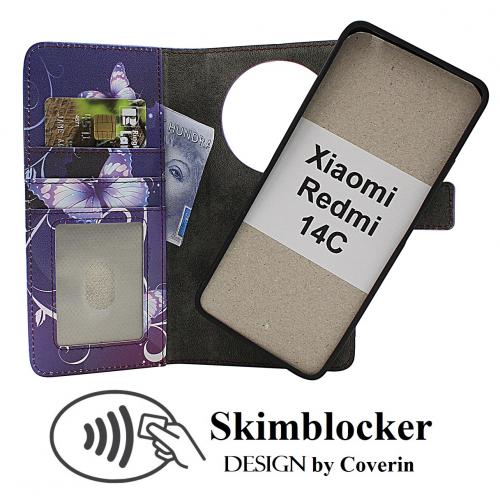 Skimblocker Xiaomi Redmi 14C Magnet Lommebok Deksel Design