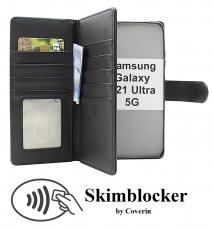 Skimblocker Samsung Galaxy S21 Ultra 5G XL Lommebok Deksel