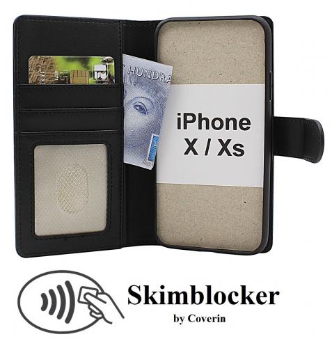 Skimblocker iPhone X/Xs Magnet Lommebok Deksel