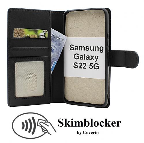 Skimblocker Samsung Galaxy S22 5G Magnet Lommebok Deksel