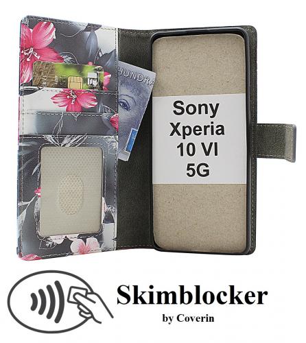 Skimblocker Sony Xperia 10 VI 5G Magnet Lommebok Deksel Design