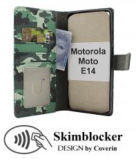 Skimblocker Motorola Moto E14 Lommebok Deksel Design