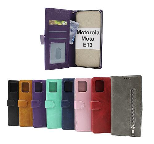 Zipper Standcase Wallet Motorola Moto E13