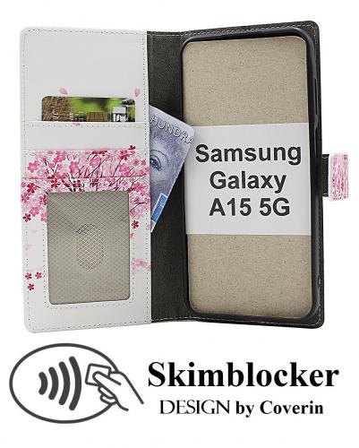 Skimblocker Samsung Galaxy A15 5G Lommebok Deksel Design