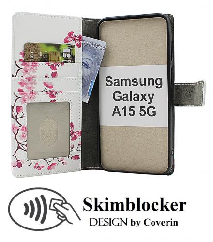 Skimblocker Samsung Galaxy A15 5G Lommebok Deksel Design